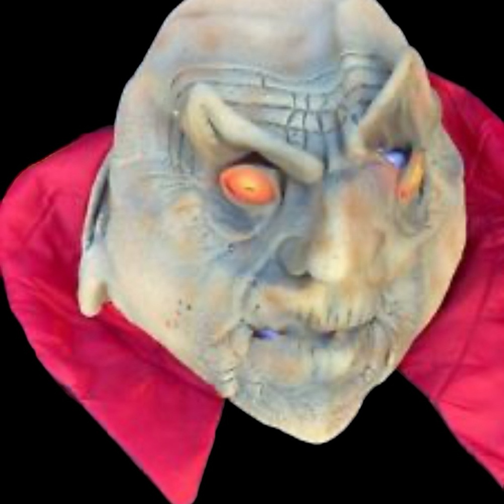 Vintage Vampire Halloween “Old Man Mask With Red Collar”